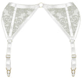 ANNABEL SUSPENDER IVORY & Harness Bra  - PRODUCT  Front - beautifullyundressed.com