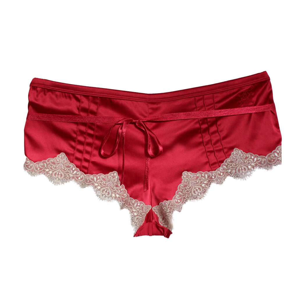 TL Opulent Lace short in Berry red_product_front_Beautifullyundressed